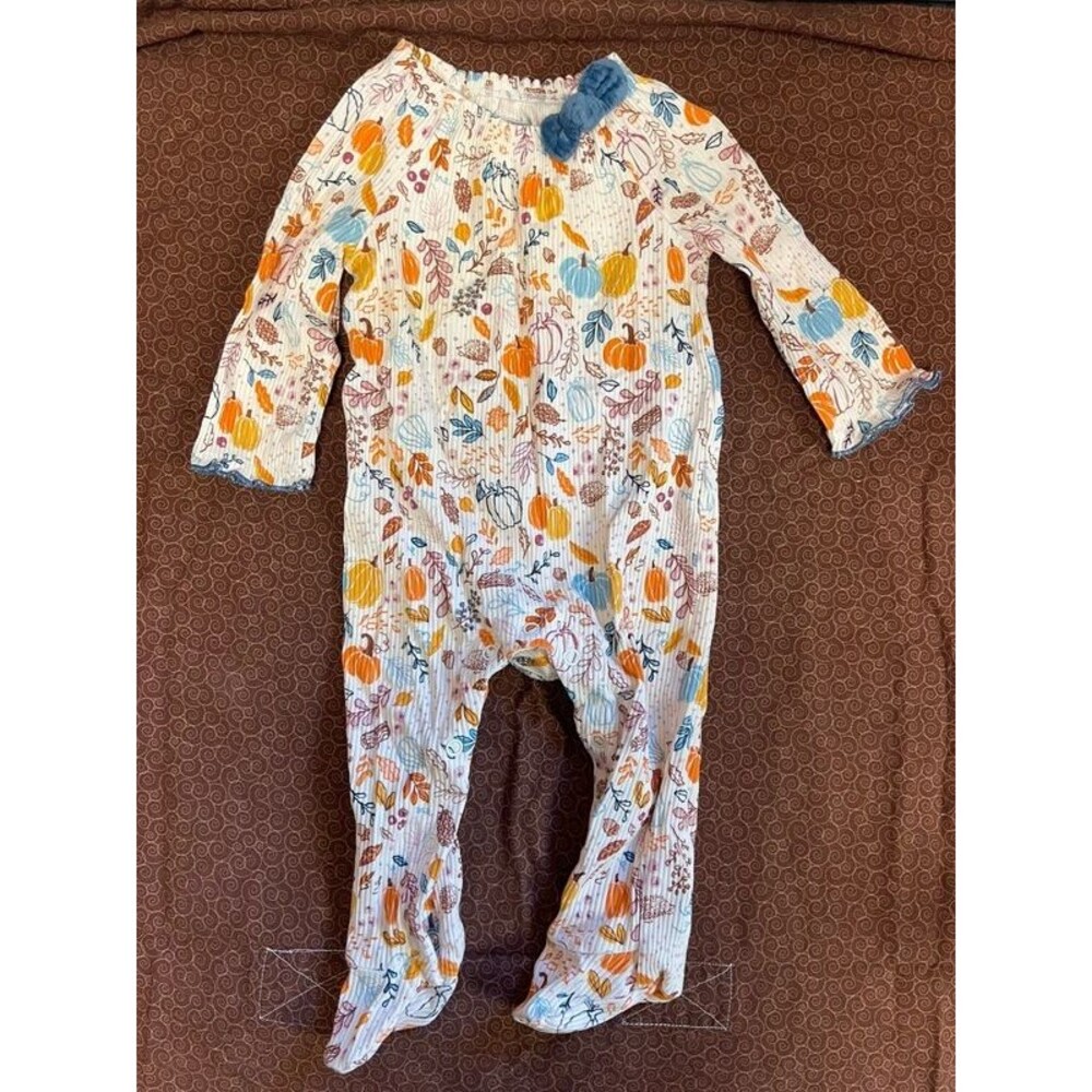 3-6 months Baby Girls Fall Romper Pumpkins